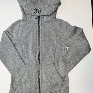 lululemon  Grey Xs Scuba full zip Hoodie Athletic y2k inspired exercise work out